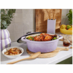 LIVARNO Home Cast Iron Dutch Oven 3.8 Liter Purple - Image 4