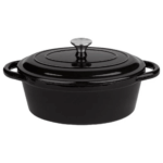 LIVARNO Cast iron roasting pan with lid, 3.8 l