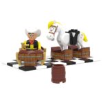 PLAYTIVE Lucky Luke Bathtub 95 Piece Building Block Set Western Figurine
