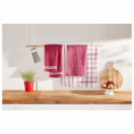 LIVARNO home Kitchen towel set, 5-piece (red/white) - Image 2