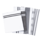 LIVARNO home Kitchen towel set, 5-piece (checkered/gray)