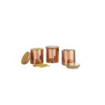 ESMEYER Porcelain jars, 3 pieces (11 cm, copper) - Image 2