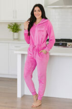 ESMARA Women's plush jumpsuit (L (40/42), pink) - Image 4