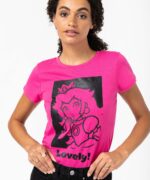 SUPER MARIO Damen-T-Shirt – Pink cotton shirt - Image 4