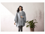 OYANDA Fleece poncho for women (XXS-XXL) gray - Image 2