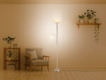 Livarno LED Floor Lamp with Reading Light - Image 2