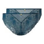 ESMARA Women’s 2-Pack Briefs (Petrol Blue, LL)