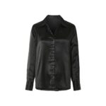 ESMARA Women's satin blouse (34, black)