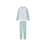 PEPPERTS Boys' Pajama Set, White/Green (10-12 Years)