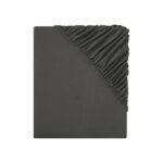 LIVARNO home Jersey fitted sheet 90-100 x 200 cm (Dark gray)