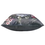 Livarno home Velvet pillowcase, 40 x 40 cm (flowers gray) - Image 3