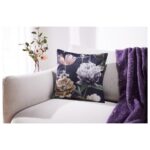 LIVARNO home Cushion cover 40 x 40 cm (Purple/flowers) - Image 2