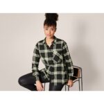 ESMARA® Women's flannel shirt (black, M (40/42)) - Image 2