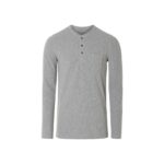 LIVERGY® Men's Long Sleeve T-Shirt (M (48/50), Grey)