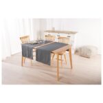 LIVARNO home Tablecloth, 130 x 170 cm/Table runner, 50 x 150 cm (50 x 150 cm, grey) - Image 2