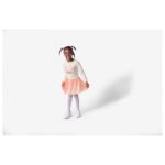 LUPILU® Girls' sweatshirt dress (122/128, white/pink) - Image 2