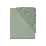 LIVARNOHOME Jersey fitted sheet, 140–160 x 200 cm (green)