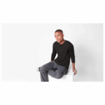 LIVERGY Men's Long Sleeve T-Shirt (Black, M (48/50)) - Image 2