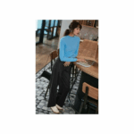ESMARA® Women's long-sleeved T-shirt, 2 pieces (black/blue, L(44/46)) - Image 2