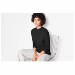 ESMARA® Women's long-sleeved T-shirt, 2 pieces (black/blue, L(44/46)) - Image 4