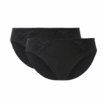ESMARAWomen's lace panties, 2 pieces (black, S (36/38))