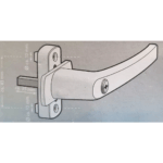 Lockable window handle (silver) - Image 3