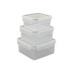 ERNESTO® Food container set, 3-piece (square, 3-piece set)