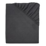 LIVARNO home Fleece fitted sheet, 140 – 160 x 200 cm (dark grey)