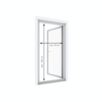 LIVARNO Aluminium insect screen door, 100 x 210 cm, with kick protection - Image 4