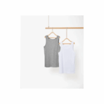 PEPPERTS!® Boys' tank top, 2 pieces (146/152, white/gray) - Image 4