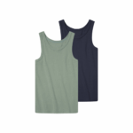 PEPPERTS!® Boys' tank top, 2 pieces (green/navy blue, 146/152)