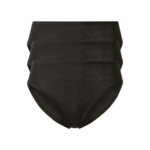 ESMARA Women’s 3-Pack Organic Cotton Briefs (Black, S)