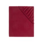 LIVARNO home Fleece fitted sheet, 180 – 200 x 200 cm (red)