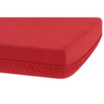 LIVARNO home Fleece fitted sheet, 180 – 200 x 200 cm (red) - Image 2
