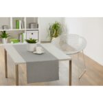 ilver gray table runner, 40×140 cm
