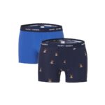 Happy Shorts Men's Christmas Boxers in Gift Box, 2 Pieces (Blue, M)