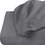 LIVARNO Jersey Fitted Sheet, 90-100x200cm, Grey - Image 2