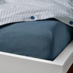 LIVARNO home Stretch jersey sheet, 140 – 160 x 200 cm (dark blue) - Image 2