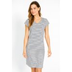 Esmara Women's Nightdress, Size XL, Striped/Grey - Image 2