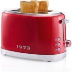 SILVERCREST Retro Chrome Toaster 1973 Red - Image 3