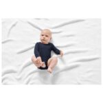 lupilu® Baby bodysuits with organic cotton, 3 pieces (62/68, blue/gray) - Image 4