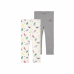 LUPILUGirls' thermal leggings, 2 pieces (110/116, grey/white)