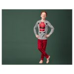 Lupilu Boys' Christmas Pyjama Set, 6-8 Years, Grey/Red - Image 2