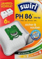 Swirl PH 86 Pack of 6 EcoPor Vacuum Cleaner Bags - Image 2