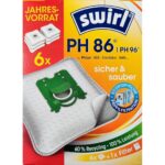 Swirl PH 86 Pack of 6 EcoPor Vacuum Cleaner Bags - Image 2