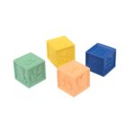 Sensory blocks for babies and children, colorful cubes, 4 pieces.