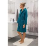 Women's/men's bathrobe (L, petrol) - Image 2