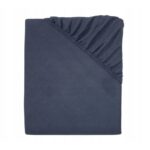 LIVARNO home Fleece fitted sheet, 180 – 200 x 200 cm (dark blue)