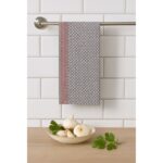 LIVARNO home Kitchen towels, 2 pieces (gray/red) - Image 2