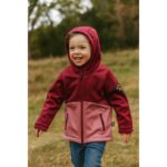 LUPILU Girls' Softshell Jacket, Red/Fuchsia (12-24 Months) - Image 2